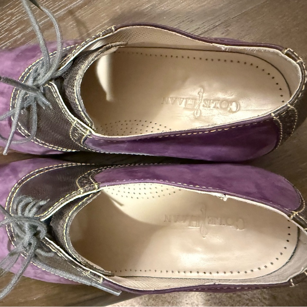 Size 12 Elegant & Unique Purple and Gray Men's Cole Haan Shoes - Picture 6 of 7